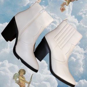 krush since 1970 white western booties